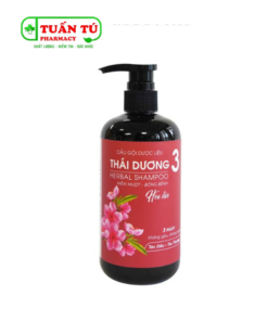 Dầu gội dược liệu Thái Dương 3 hoa đào chai 500ml