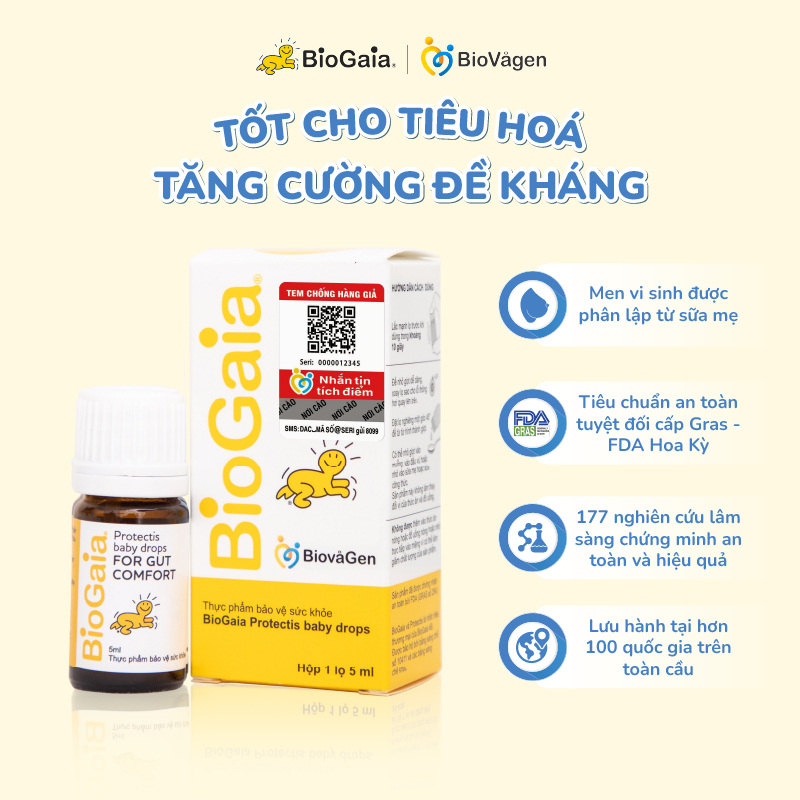 Men vi sinh BioGaia Protectis Baby Drops bổ sung lợi khuẩn cho đường tiêu hóa (5ml)