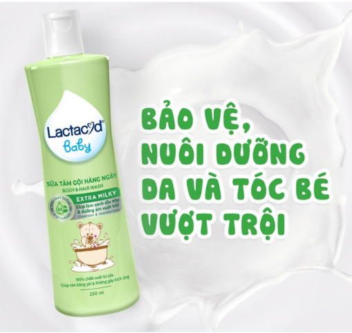 Sữa tăm gội Lactacyd Baby Milky chai